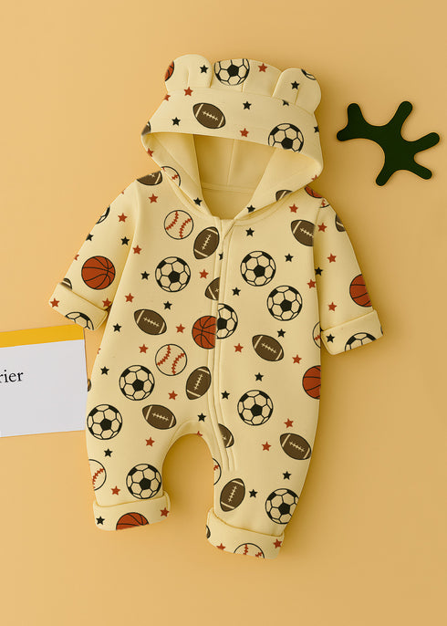 Game Time Fleece Hooded Sleepsuit